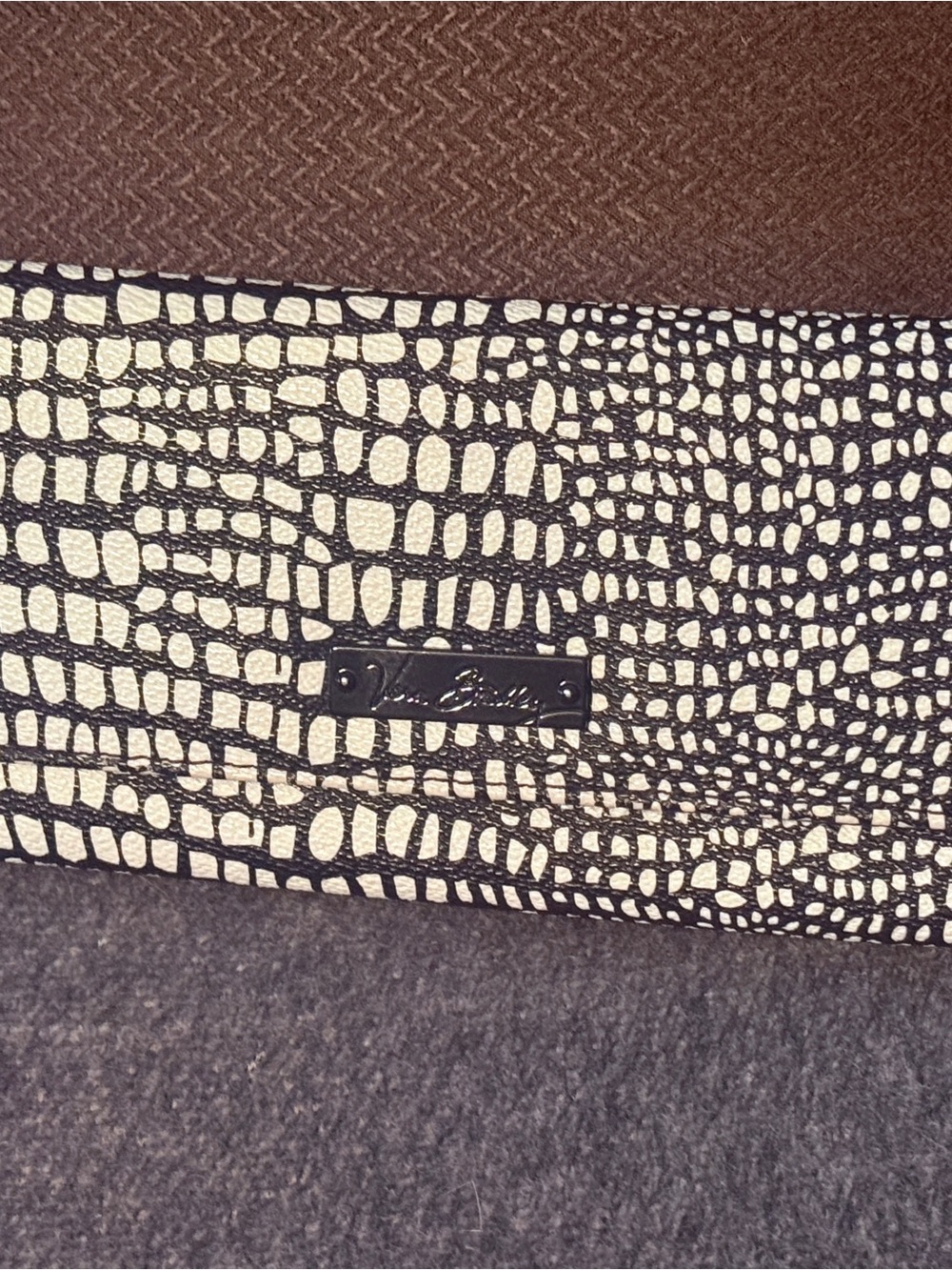Vera Bradley Black & Cream Croc-Embossed wallet